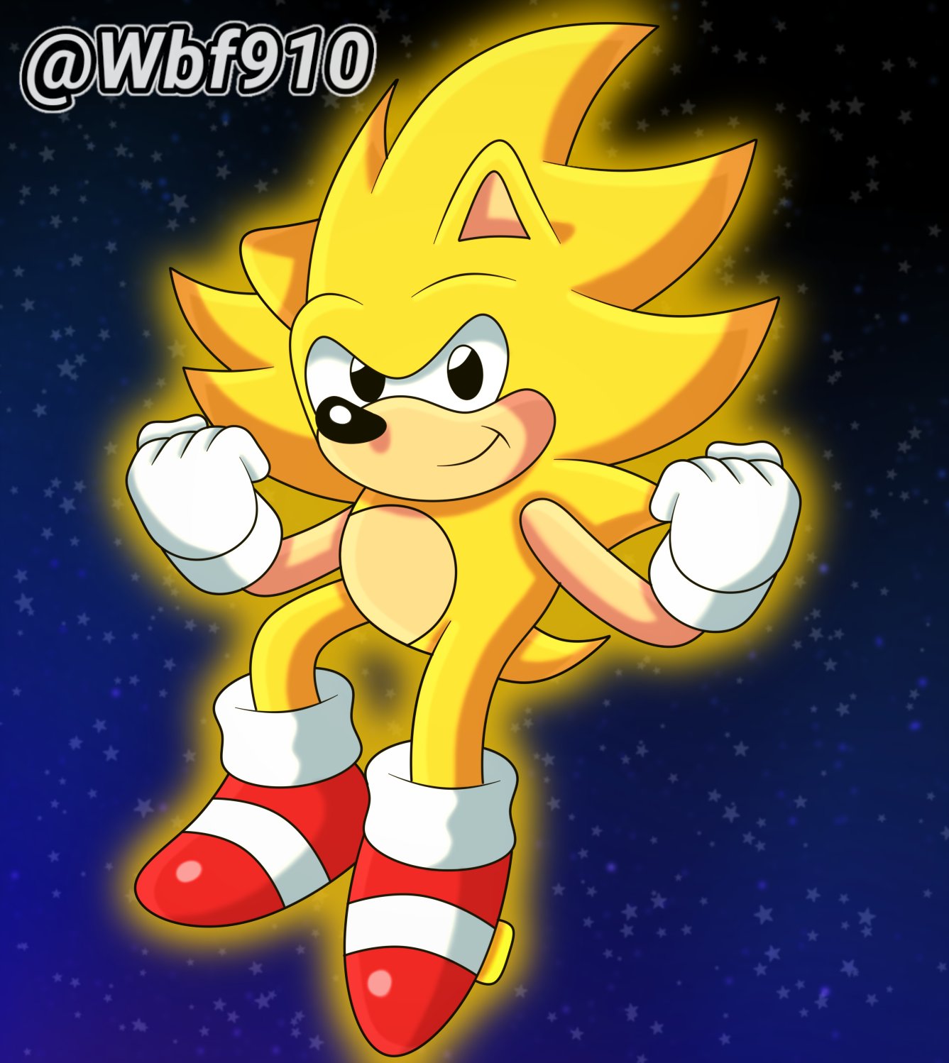 Wbf910 on X: Super Classic Sonic ✨ A fun random drawing of Super Classic  Sonic! #SonicTheHedgehog #sonicfanart  / X