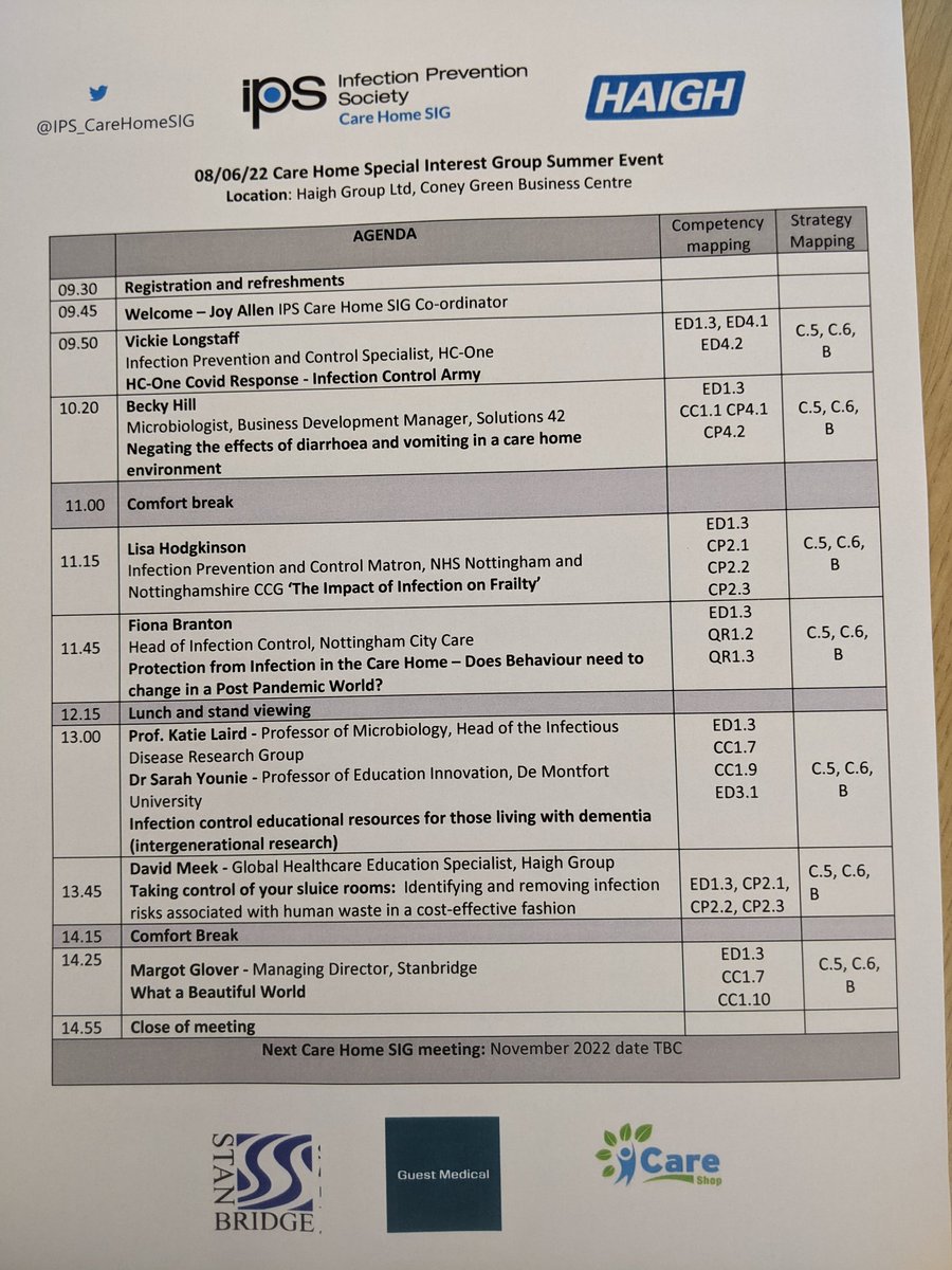 Starting to set up for today's first face to face IPS care home SIG meeting!!