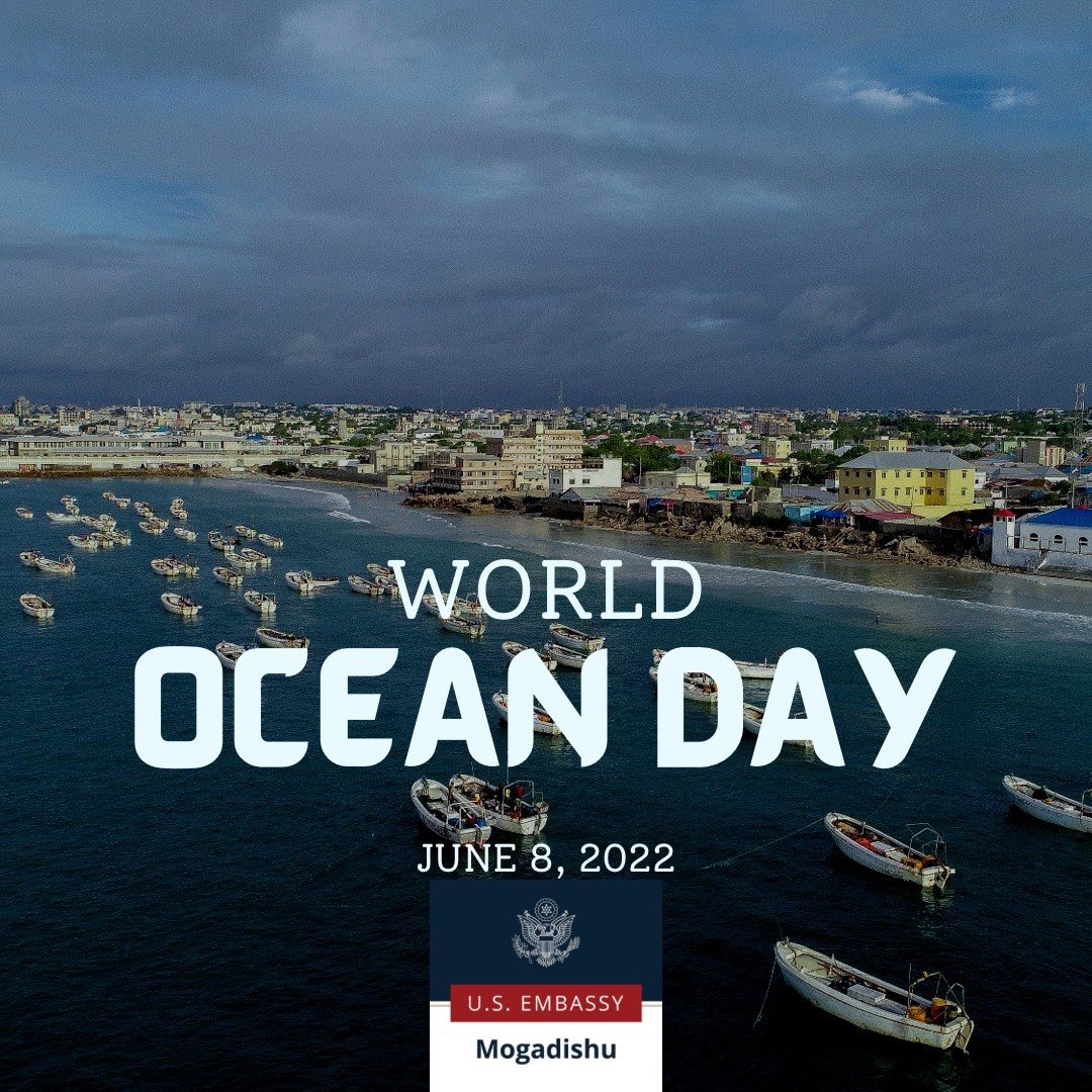NasraBashiir's tweet photo. Today marks #WorldOceansDay; US embassy in #Mogadishu said that #US government is committed to helping create sustainability in the fisheries sector and building capacity to leverage marine resources for the benefit of all Somali people.
#Somalia https://t.co/7r0O0BWzD6