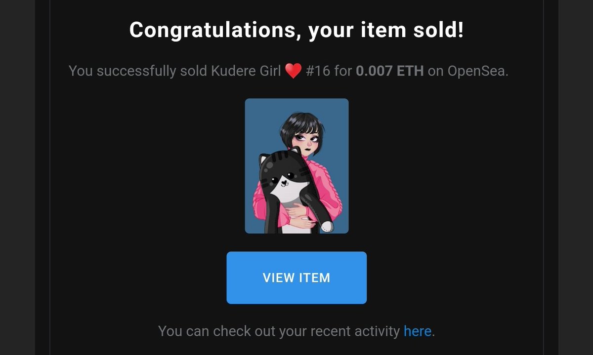 Good Morning ! ☁🌧
Woke up with a sale from <a href="/AikoPapageno/">Aiko Papageno</a> my Angel collector ! Thank you so much again and again ... 😭💗