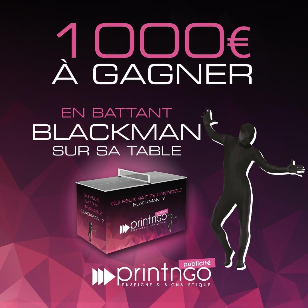 Et <a href="/Cyrilhanouna/">Cyril Hanouna</a> tu fais quoi le mardi 14 juin ? 

Le <a href="/CaenTTC/">CAEN Tennis de Table</a> jouera le titre de Champion de France de Pro A

Viens défier Blackman sur sa mini table à l’occasion après un p’tit padel à Padelshot