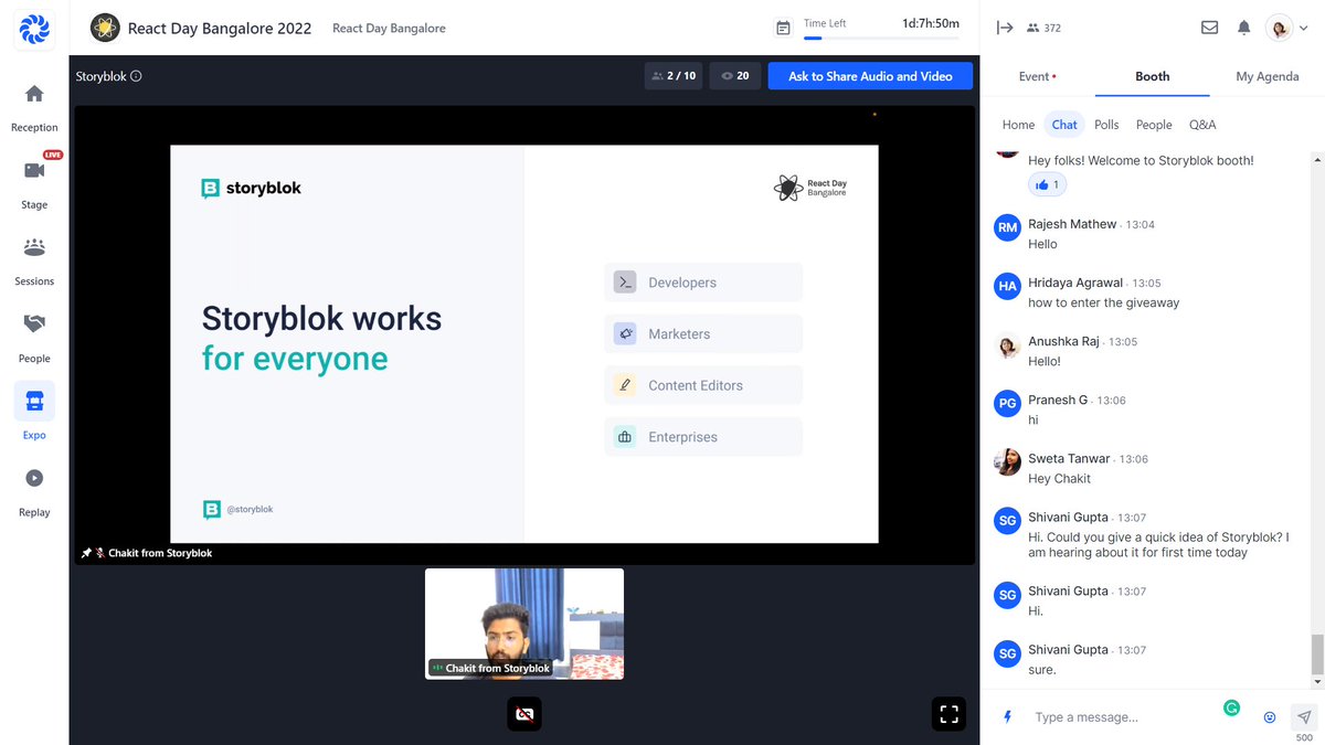 AnushCodergirl's tweet image. Storyblok works for everyone!
Catch @arorachakit live @storyblok virtual booth.✨
#ReactDayIn2022 #StoryblokWithReact