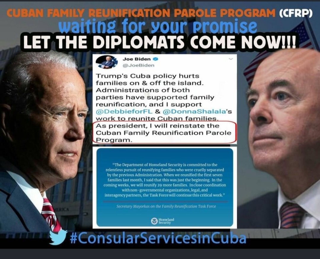 linacurbelo's tweet photo. The Cuban family respectfully demands the immediate granting of visa appointments for all categories of immigrants, including the CFRP, at the Havana Embassy @USEmbCuba @USCIS @JoeBiden @StateDept #ConsularServicesInCuba #CFRP #NoMoreGuyana https://t.co/tafDqqWFeW