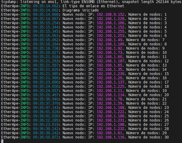 seguridadyredes's tweet photo. SELKS / #tcpdump &amp; #etherape real time

ssh selks-view@192.168.1.200 -p22 'sudo -S /usr/bin/tcpdump -ieno1 -w - "(tcp and port 445) or (tcp and port 137) or (udp and port 137) or (tcp and port 139)"' | etherape -r - https://t.co/YtS0O58cu3