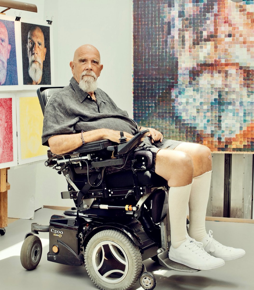 BatiaZareh's tweet image. Up there w/the time I saw a hostess at the FriezeNY resto turn away Chuck Close. #CheckAgain