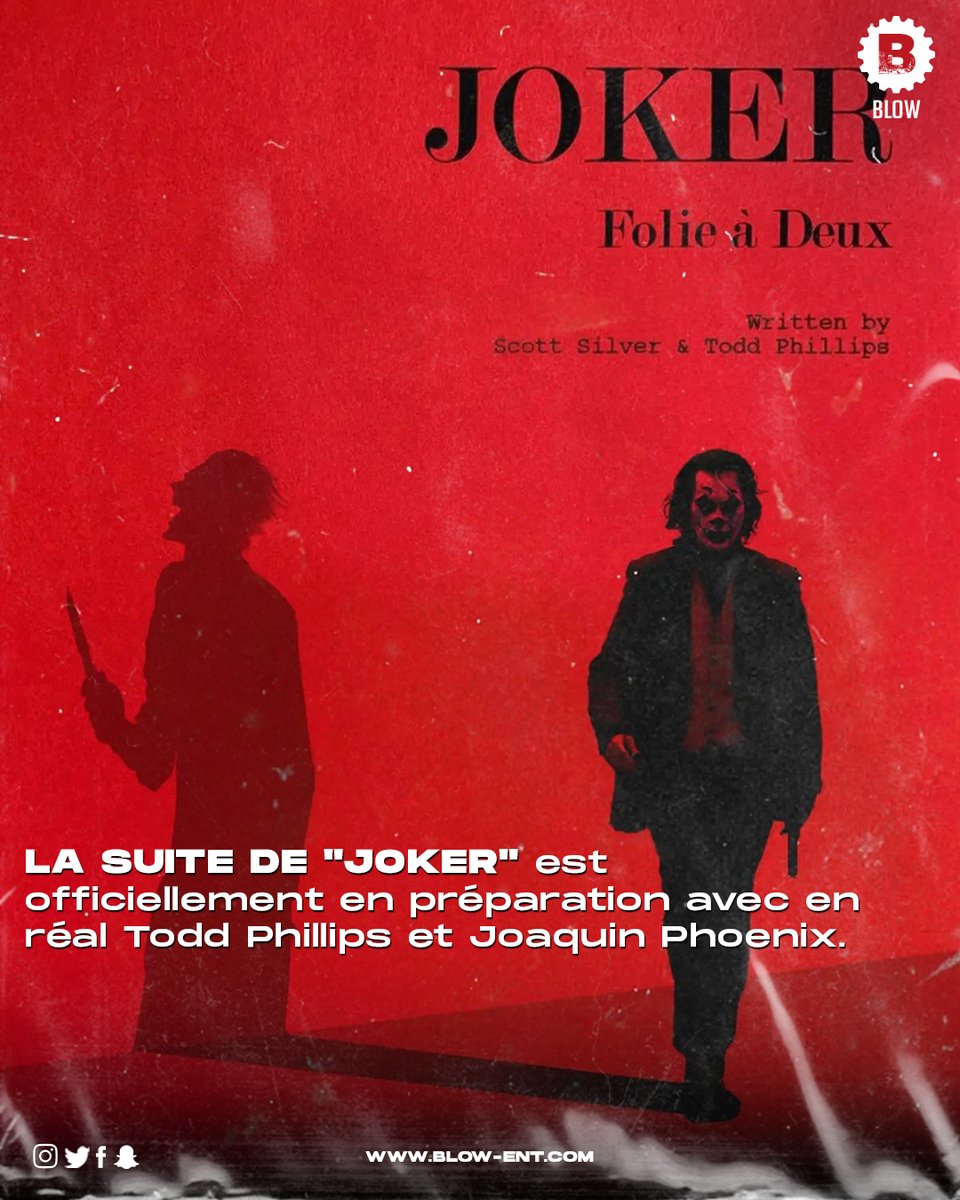 La suite de " #JOKER " de #ToddPhillips s'intitulera donc "JOKER : FOLIE À DEUX". .​​​​​​​​
Plus d'infos sur le sujet en Bio 🖥______________________________________________________..​​​​​​​​
.​​​​​​​​
.​​​​​​​​
.