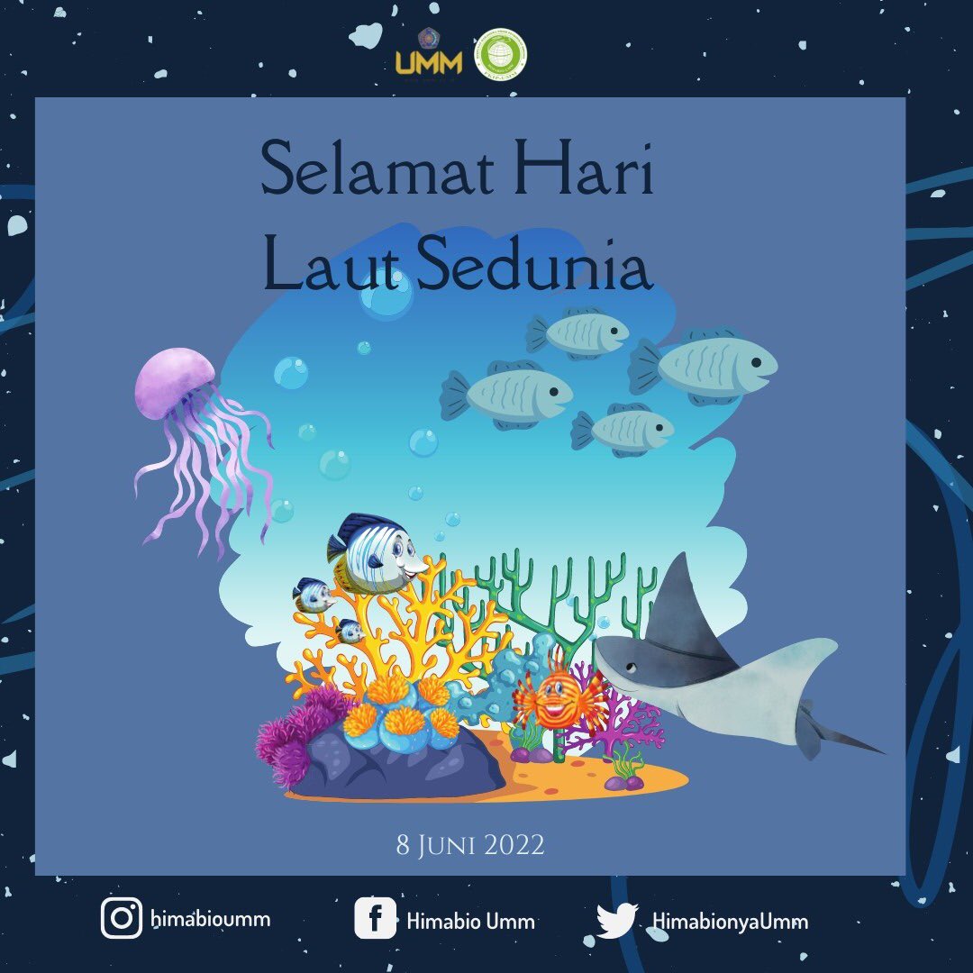 [HARI LAUT SEDUNIA]
Mari kita jadikan Hari Laut Sedunia lebih bermakna dengan memberikan kontribusi di level kita dalam menyelamatkannya. Ingat ya sobi-sobi bahkan tindakan terkecil pun bisa terbukti revolusioner.

#himabio #harilautsedunia