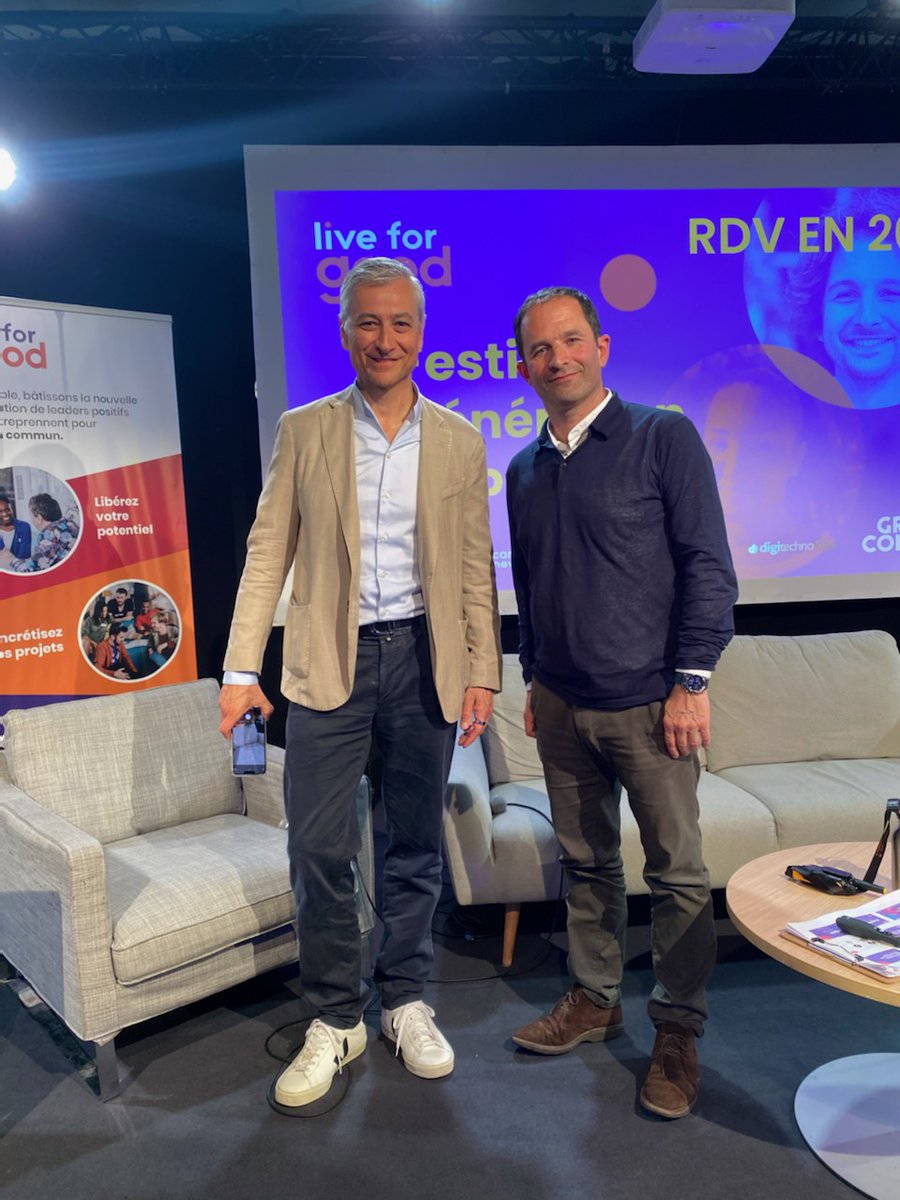 benoithamon's tweet photo. #Liveforgood est une association créée par la famille Courtois pour accompagner de jeunes entrepreneurs sociaux et qu'ils s'emploient à "vivre et entreprendre pour de bon et pour le bien". @SINGAWorld partage leurs valeurs et nous sommes retrouvés autour de la #generationImpact. https://t.co/1zTyyD5UGB