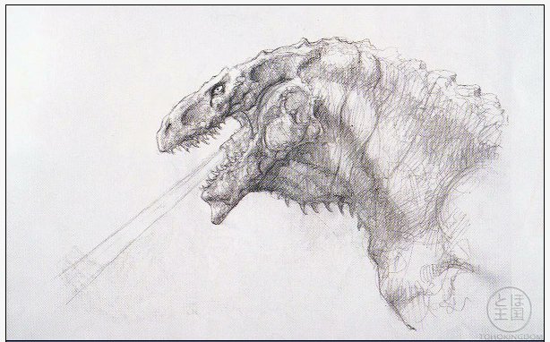 godzilla 2022 atomic breath drawing