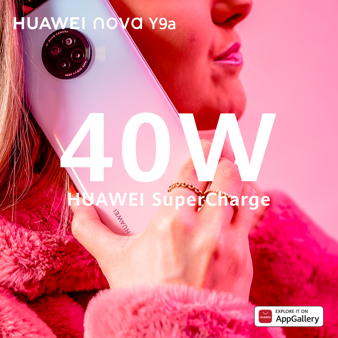HuaweiZA's tweet photo. The new Sakura Pink #HUAWEInovaY9a has a 40W HUAWEI SuperCharge so you can always be on the move!β‘π
#PoppingInStyle and speed, buy now from the HUAWEI Experience Stores, selected retail stores or on the HUAWEI Storeπ https://t.co/c3DLxiv5JM https://t.co/SfrpWrkOSh