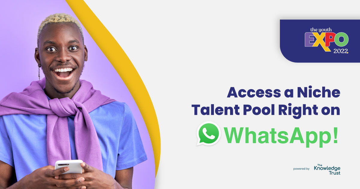 Knowledgetrust's tweet photo. Want to find talent for your business, easy and no effort from you? 

Then you should exhibit at our Youth Expo on WEB and WhatsApp where thousands of youth will be accessing 24/7! 

Get a stand now with one of our consultants: https://t.co/DrOVWB8YQ2 https://t.co/bFT0LfJaeC