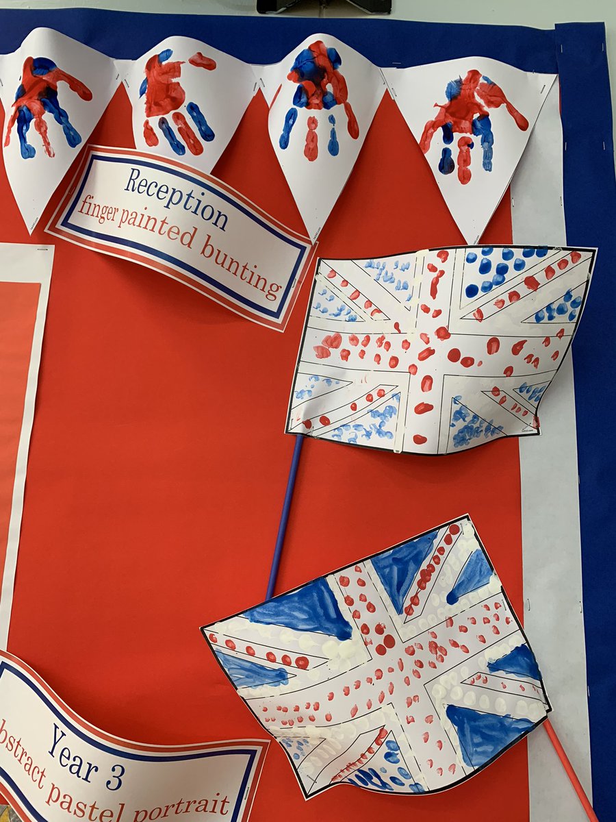 GreystokePS's tweet photo. In celebration of the Queen’s Diamond Jubilee all year groups took part in an art project with spectacular results! Skills included finger painting,collage, pencil sketching,water colours, tile printing, pastel portraits and clay busts! Wow! Thank you so much @GPSMissPullen https://t.co/fG7I1ElpkG