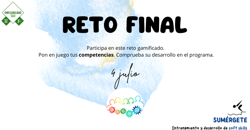 AlumniUAH's tweet photo. Para participar en este reto, tienes que haber completado el programa SUMÉRGETE💦 o haber asistido al menos a 4 talleres específicos.
Inscríbete aquí: https://t.co/uvU1inZAtt
O desde el Career Center: https://t.co/BaQ8b9tqWc
#EmpleabilidadUAH #AlumniUAH #Sumergete #softskills https://t.co/kAKNdenfPr