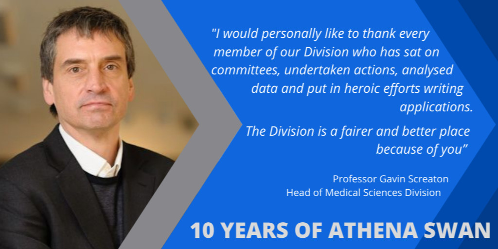 We've become an all-Silver Athena SWAN Division, which is a momentous milestone, reflective of the efforts of 100's of staff &amp; students. 🎉

Over the next week we're celebrating their hard work and innovation: medsci.ox.ac.uk/oxford-medsci-…

#10YearsOfAthenaSwan #OxfordMedSciGoesSilver
