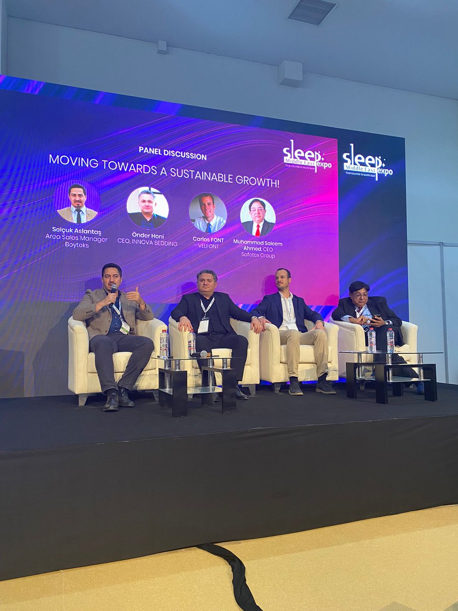 innova_bedding's tweet image. 🤩Our founder Mr. Önder Honi (@ONDERHONI ) participated as a speaker at the conference on sustainability, recycling, circulation, vegan and organic bedding materials in the mattress industry at the Sleep Expo Dubai 2022 Fair. 

#dubaifair  #sleeptech #mattress #sleepexpodubai