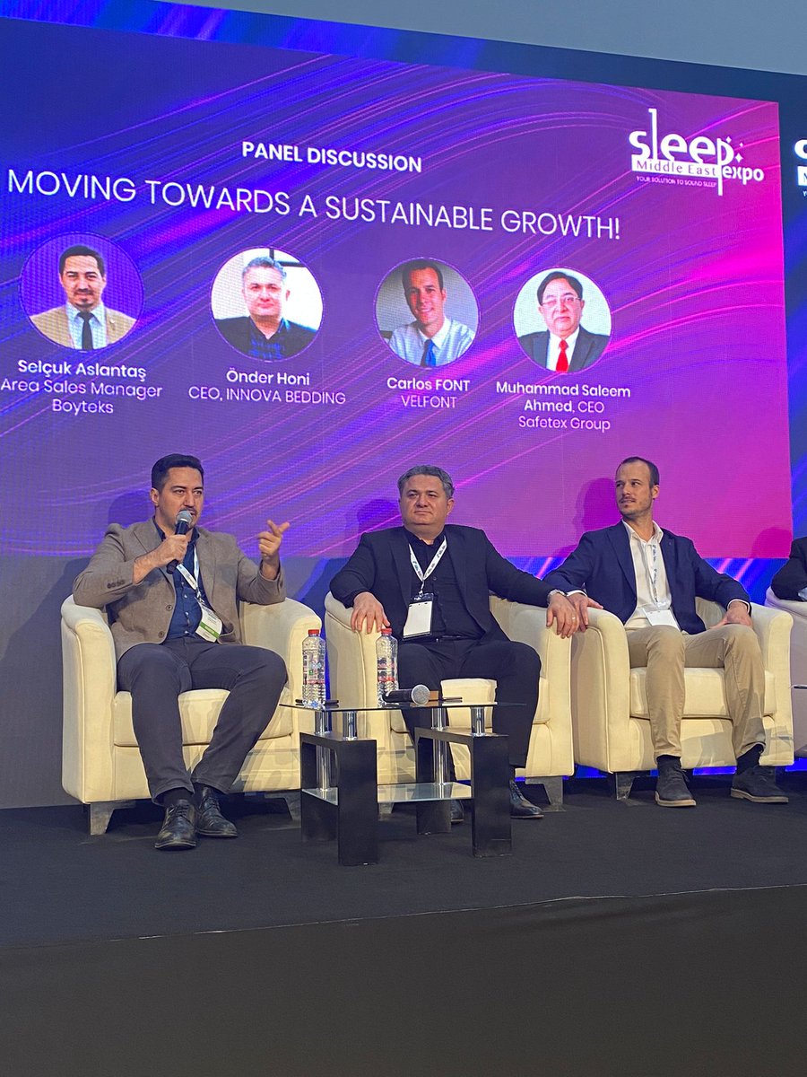innova_bedding's tweet image. 🤩Our founder Mr. Önder Honi (@ONDERHONI ) participated as a speaker at the conference on sustainability, recycling, circulation, vegan and organic bedding materials in the mattress industry at the Sleep Expo Dubai 2022 Fair. 

#dubaifair  #sleeptech #mattress #sleepexpodubai