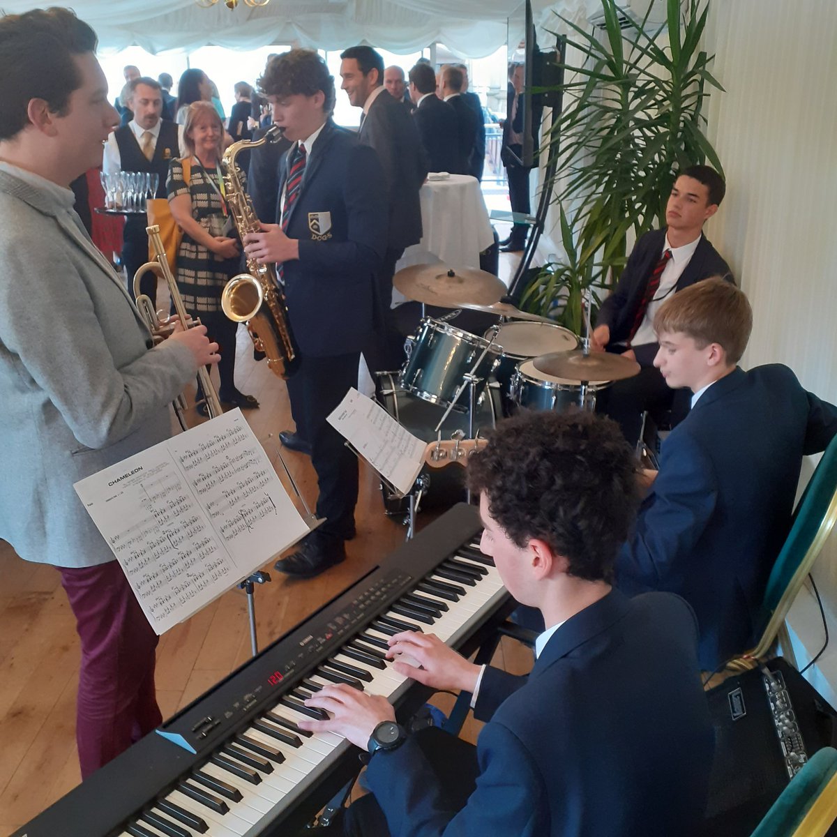Jazz Combo entertaining delegates at the GSHA conference at the Palace of Westminster