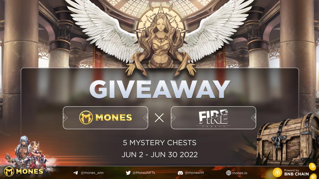 SlashFIRE_HK's tweet photo. 🌟In celebration of our strategic partnership with @MonesNFTs, we’re pleased to announce a #Gleam campaign!

🎁 Prize: 5 Mystery Chests
⏰ Duration: 2 Jun - 30 Jun 2022
📌 Rules: https://t.co/KVYXRMvX5Q
Complete all the steps to win your #NFTs!

#Giveaways #ContestAlert https://t.co/LldAXKSsQN