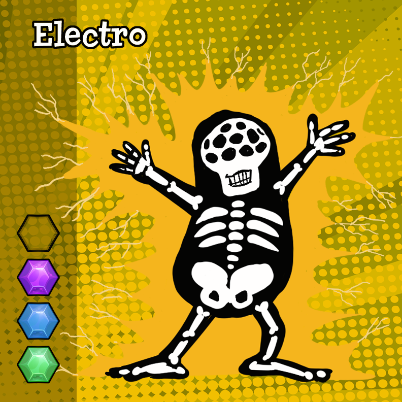 A new Superballz just arrived to be friend of my enraged SlimeBallz and the cute candy eater Eyeballz.
What a trio!

Also I am beginning to think I have a thing for skeletons... 🩻💛

<a href="/CreaturezNFT/">CreaturezNFT</a> 
#SolanaNFT #Solana #superballz #nftcollector #NFTCollection #skeleton  #NFT #NFTs