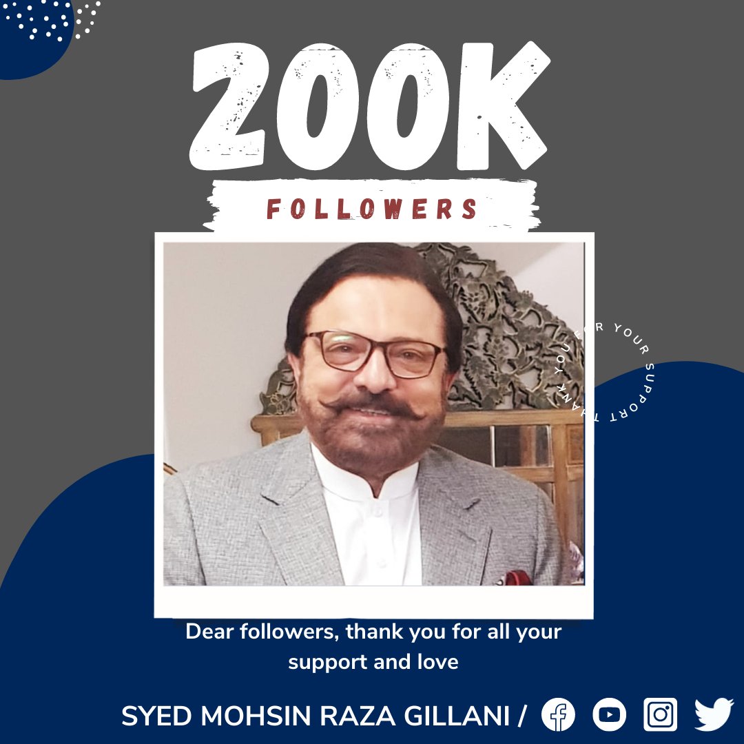 mohsingilani91's tweet photo. Breaking News!
200K Followers of Facebook!
Dear followers, thank you for all your support and love.

#200k #200kfollowers #Showbiz #celebrities #PakistaniShowbiz https://t.co/3Amz91endW