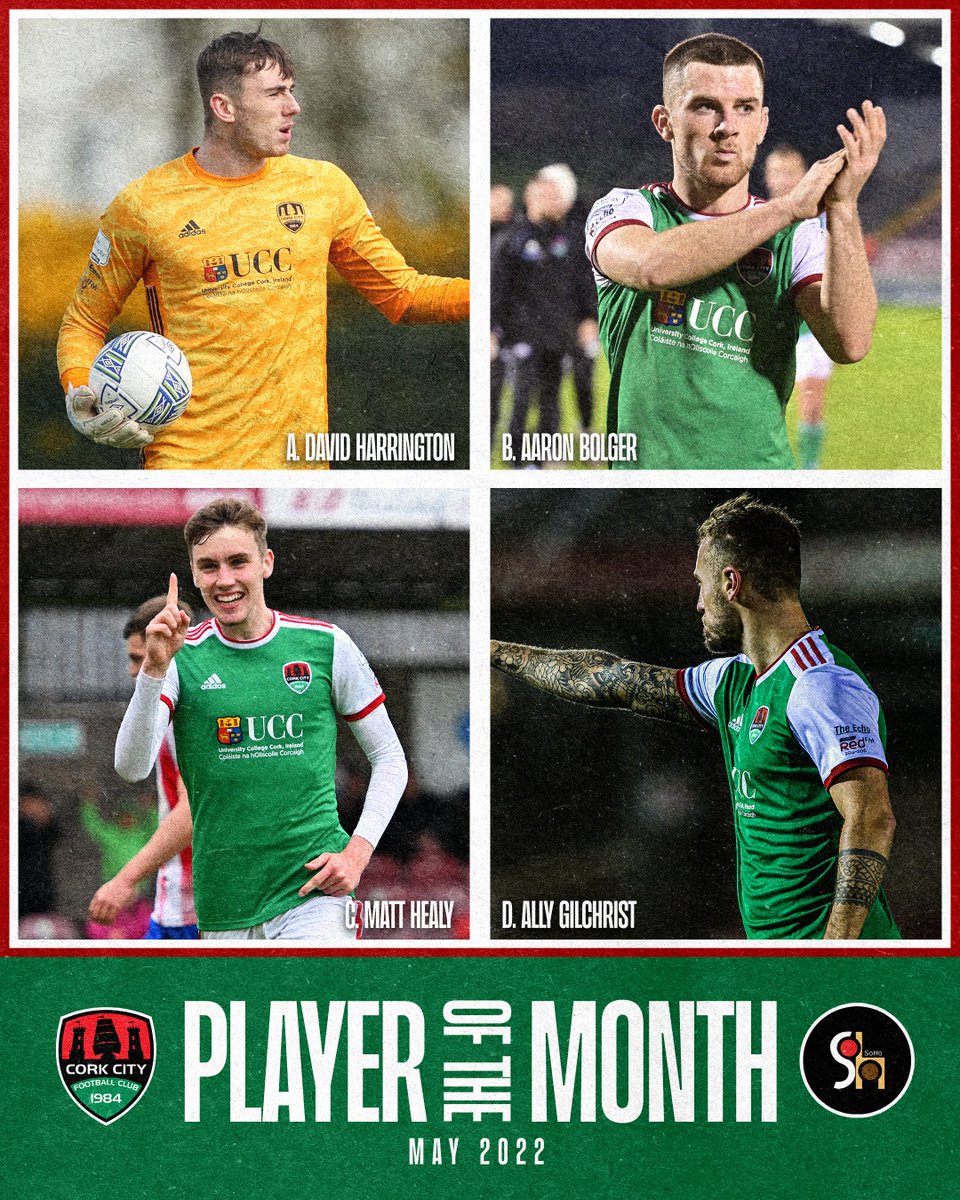 𝗠𝗔𝗬 𝗣𝗢𝗧𝗠 - 𝗩𝗢𝗧𝗜𝗡𝗚 𝗢𝗣𝗘𝗡 𝗡𝗢𝗪! 📊 Who gets your vote for Player of the Month for May? 🤨 Have your say on the poll below! 👇🏼 #CCFC84 | #WeAreCity | @sohobarcork
