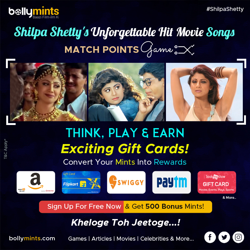 Can You Match These #ShilpaShetty's Unforgettable #Hit #Movie #Songs
#MatchpointGame #Entertainment #Game #Birthday #Special #HappyBirthdayShilpaShetty #ShamitaShetty
#Play And #Win Exciting #GiftCards #Vouchers #Redeem Your #Mints 
Let's Start Playing : bit.ly/Shilpa_Shetty_…