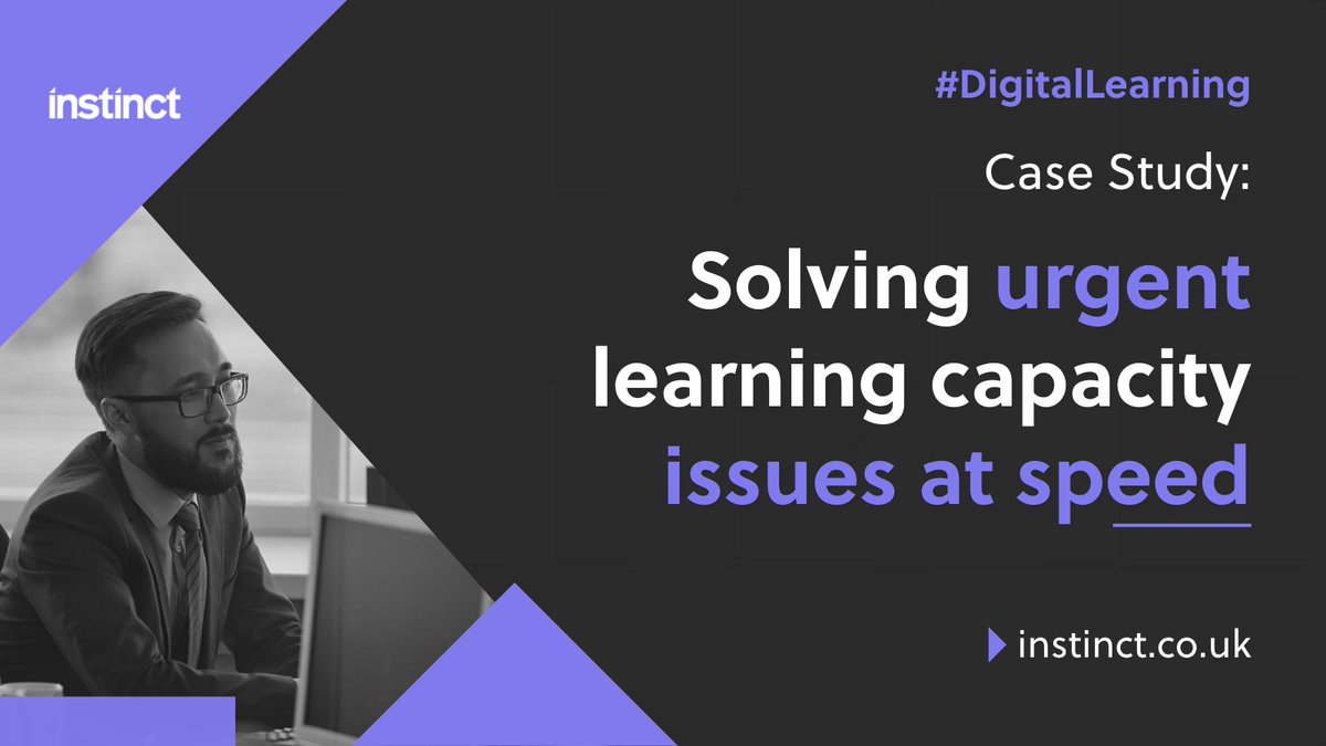 🧑‍💻 Case Study: Solving urgent learning capacity issues at speed without compromising on quality 🧑‍💻
 
Check out this Digital Learning case study 
👉bit.ly/395uGO2

#Instinct #CaseStudy #ClientTestimonial #Testimonial #DigitalLearning #Digital #Partner #LMS #Learning