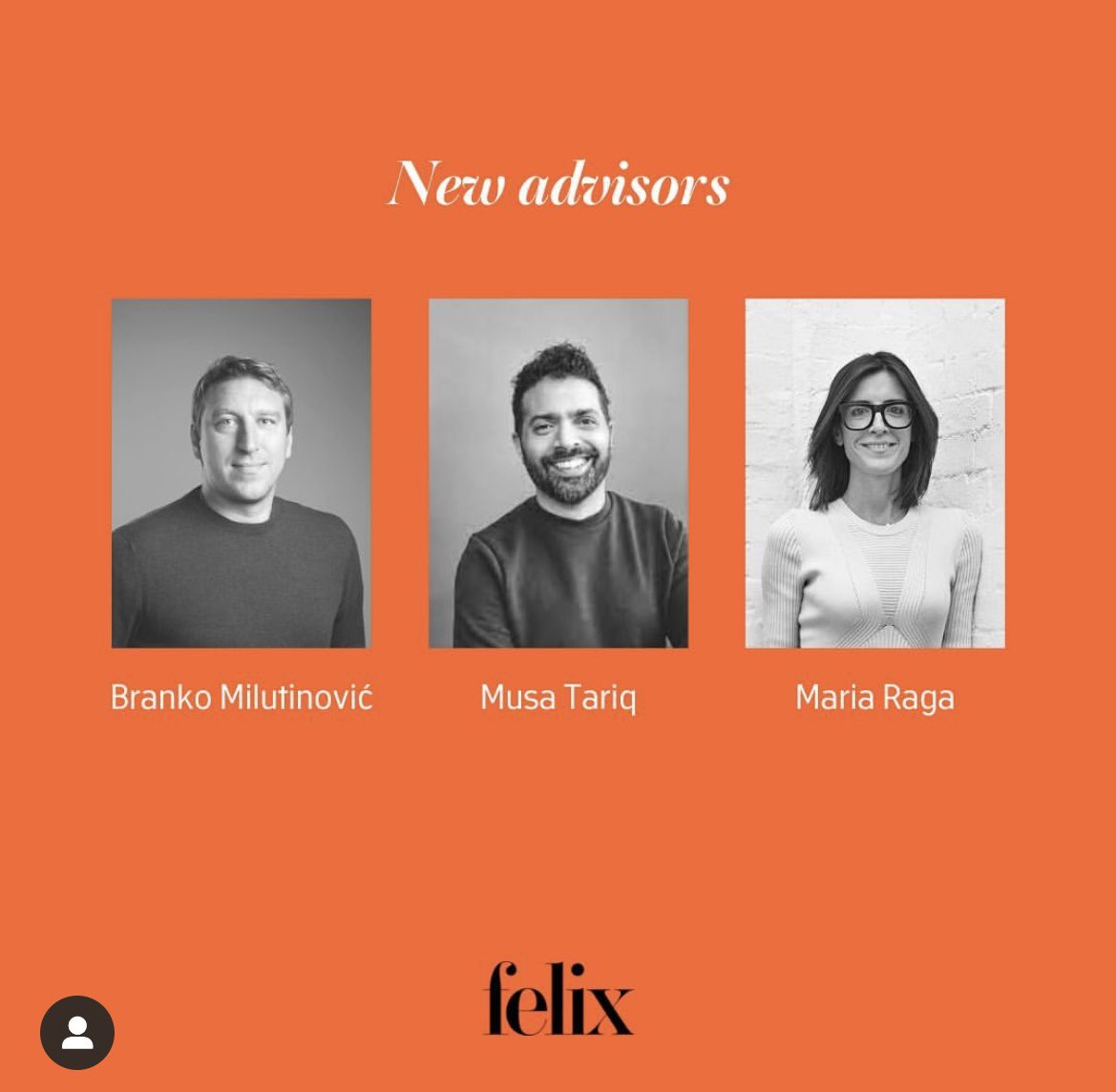 Welcome @BrankoMM,  @MRaga_Depop &  @musa to the @FelixCapital family