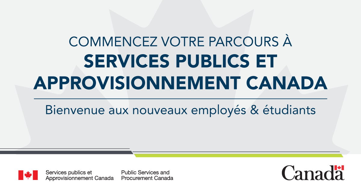 Arianne, Scott et moi-même souhaitons chaleureusement la bienvenue aux nouveaux employés de <a href="/SPAC_PSPC/">Services publics et Approvisionnement Canada</a>. Nous sommes ravis de faire partie de votre parcours d’intégration. Nous sommes heureux de vous avoir parmi nous.