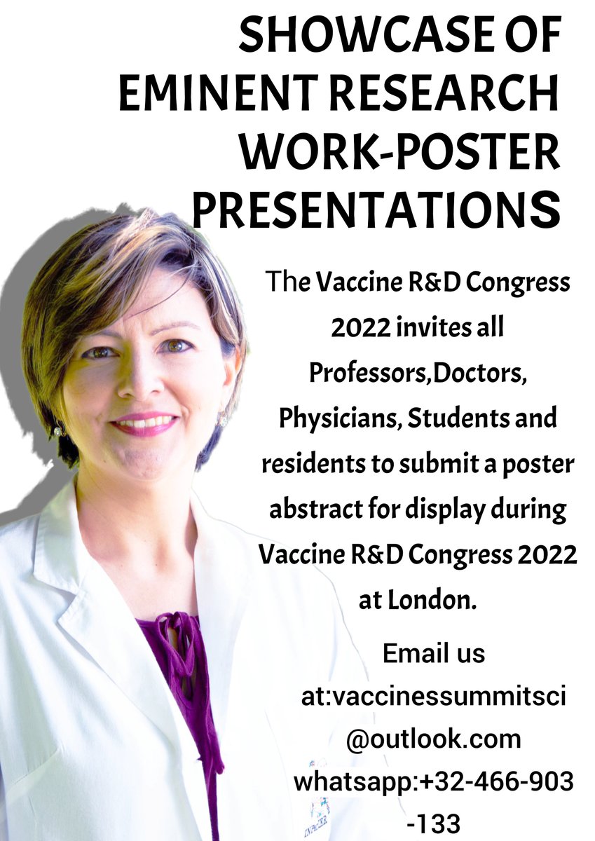 summit_vaccine's tweet photo. Presenting posters at conferences is an important way for people to share and disseminate their scholarly work with other colleagues at a local, national and international level.
Email us at: vaccinessummitsci@outlook.com
#education #teaching #work #poster#eposter#vaccines https://t.co/viyG6kkjE8