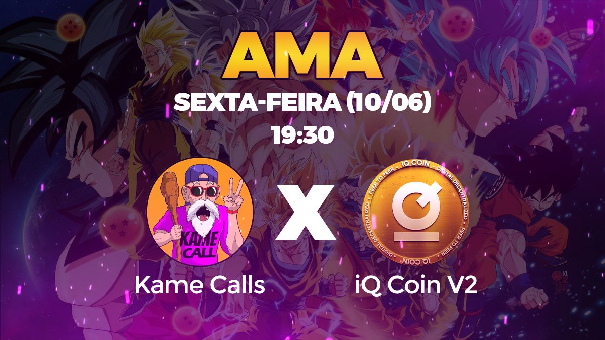 IQCOINTOKEN's tweet photo. Você não poder perder a nossa AMA com o Kame Calls que vai rolar nessa sexta-feira (10/06) às 19:30 (horário de Brasília). Marque na sua agenda e programe o despertador. Vai ser incrível! 🤑😉
.
.
.
.
#ama #iqcoin #twitch #kamecalls #live #criptomoedas #nft #nfts #nftgame https://t.co/VxHvBOzWhT