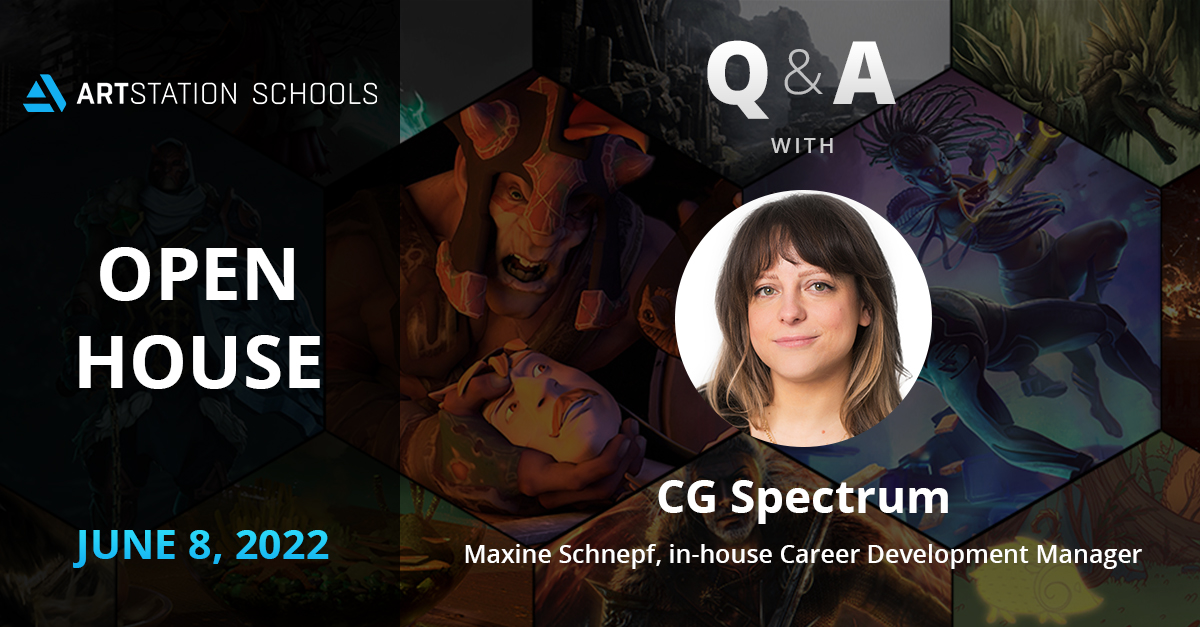 CGSpectrum's tweet photo. Have Qs about getting work in the film and games industry? Whether it's about applying, portfolios, finding your career path or anything in between, leave your #CareerQuestion & CG Spectrum Career Dev Manager Maxine will answer them today 11am-3pm EDT ๐ https://t.co/oNJFK4bSb7 https://t.co/Do58eQWXyh