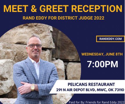 The team can’t wait to see everyone tonight! There will be food, drinks, great company, and a short message from Rand Eddy, himself! The suggested donation is $25 but every dollar counts! Learn more about the campaign &amp; make contributions at randeddy.com! See ya there!