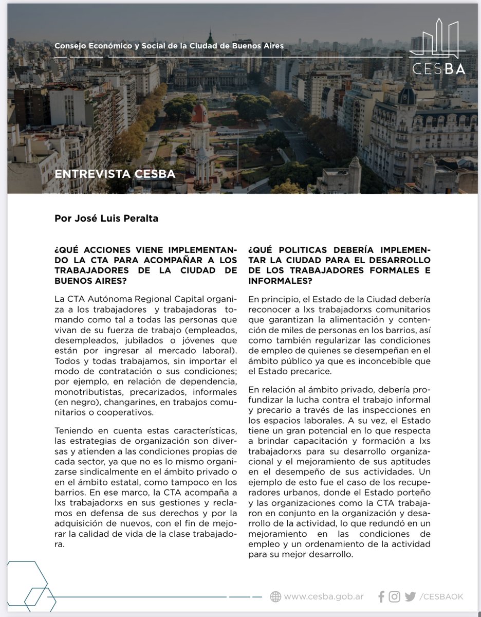 cesbaok's tweet photo. Dossier Junio 2022.
Entrevista a José Luis Peralta @pepeperalta2 
Consejero del #cesba por la @CTAACapital 
Link Completo: 
https://t.co/Ae5ki2xP3n https://t.co/6LaE6hXOtF