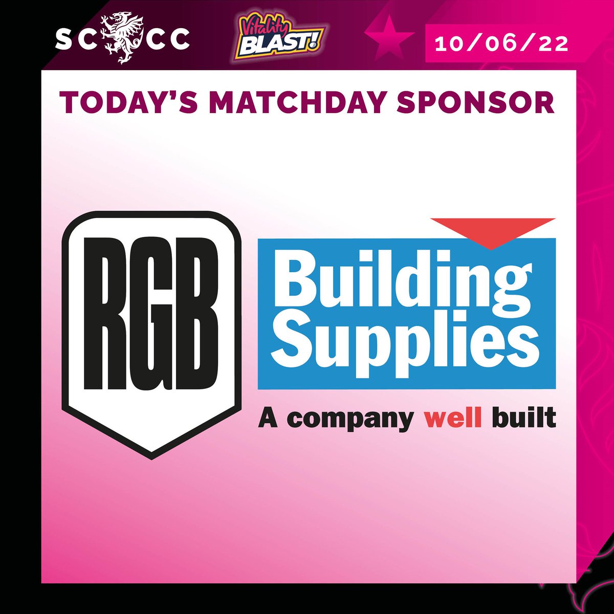 Somerset Cricket (@somersetccc) on Twitter photo Great to have <a href="/RGBArchie/">RGB Building Supplies</a> on board as our #SOMvKEN Match Sponsor! π
#WeAreSomerset Great to have <a href="/RGBArchie/">RGB Building Supplies</a> on board as our #SOMvKEN Match Sponsor! π
#WeAreSomerset