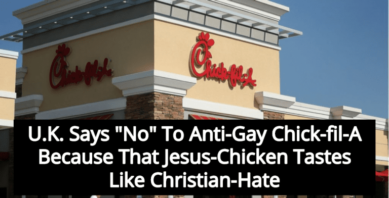 PaulFox50854324's tweet photo. Why don't I or won't I eat @ChickfilA @ChickfilANews? 

The owners, the Cathy family, have mistreated gay employees, maltreated them and contributed millions to anti-LGBTQ organizations and political causes. 

Great Britain seems to have the answer: https://t.co/NzeftWjkuq