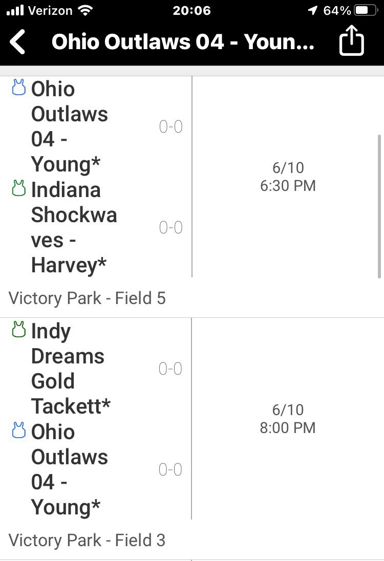 OliviaKolowitz's tweet photo. Schedule is out! Outlaws Summer Invitational @ Victory Sports Park in North Ridgeville OH. #LetsGo! #OutlawsStrong๐ช https://t.co/Ezowi8JzjZ