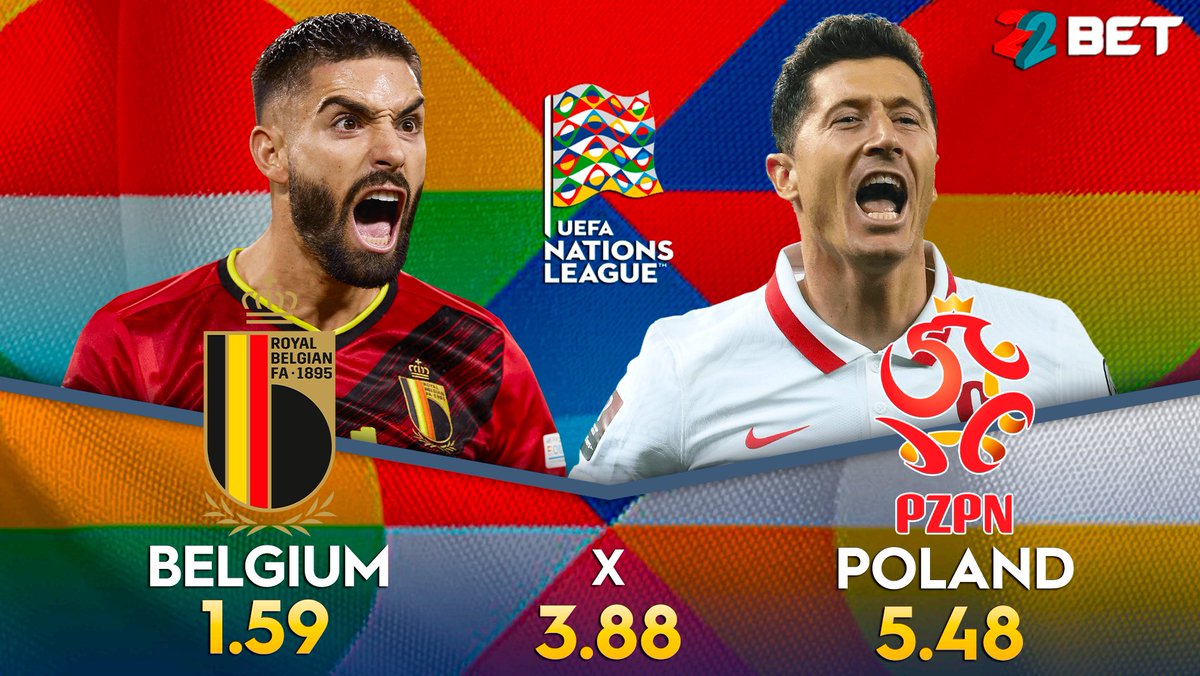 🏆️ Another match of the UEFA Nations League: 🇧🇪 Belgium 🆚 Poland 🇵🇱 ⚽️ Who's gonna get the victory? 💬 Share your predictions in the comments 💸 Place your bet with 22BET #22bet