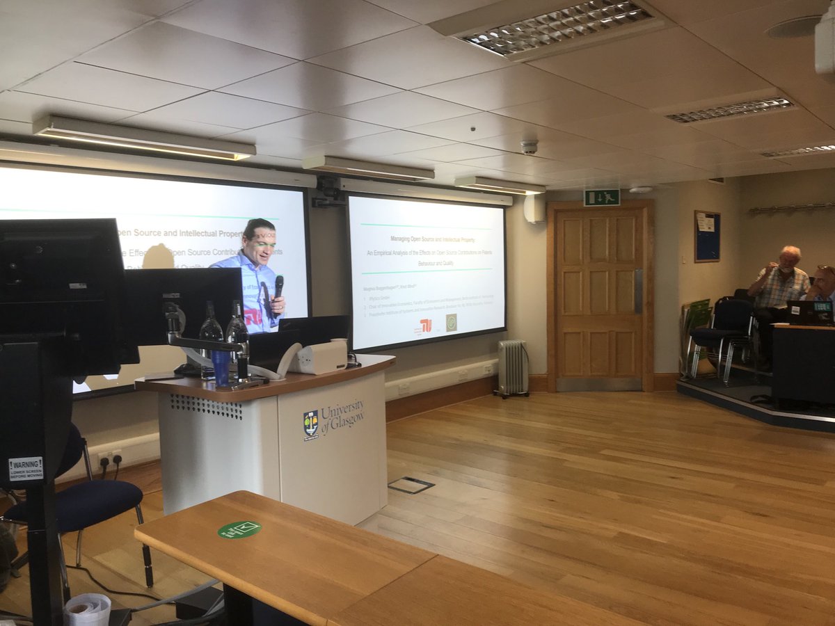 KnutBlind's tweet image. For the first time ⁦@m_buggenhagen⁩ ⁦@IPlytics⁩ &amp;amp; ⁦@TUBerlin⁩ is presenting the results of our analysis of #OpenSource contributors ⁦⁦@github⁩ and their #patenting activities revealing synergies at #EURAS2022 ⁦@ASBSresearch⁩ ⁦@UofGlasgowASC⁩