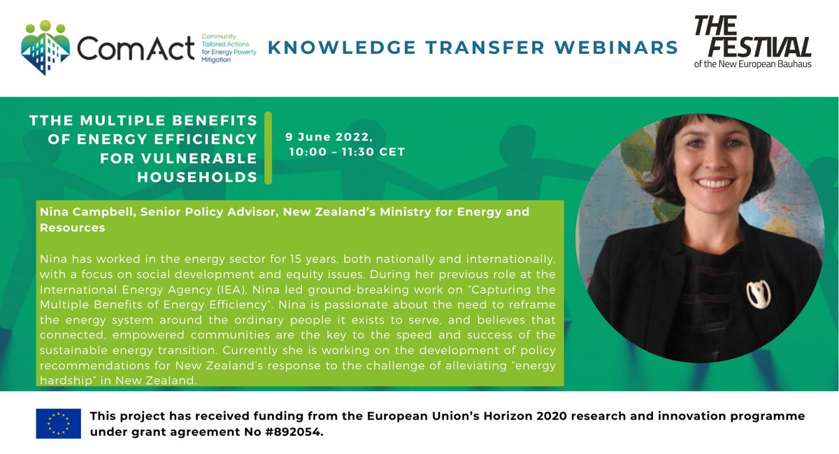 🎙️Meet the speakers of our #webinar airing tomorrow❗️

🏘️In the framework of the #NewEuropeanBauhaus, we will discuss how to rethink regulations targeting equality, to enable a justice system from which also the most vulnerables can benefit

Register here👉europeanclimate.zoom.us/webinar/regist…