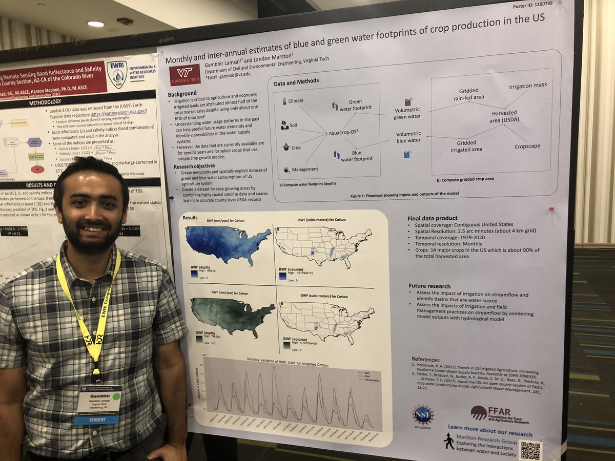 LandonMarston's tweet photo. It is great to have in person conferences again, especially for the students. Four members of my group presented this week at #EWRI2022 and did a great job! https://t.co/V1MPWMdnub