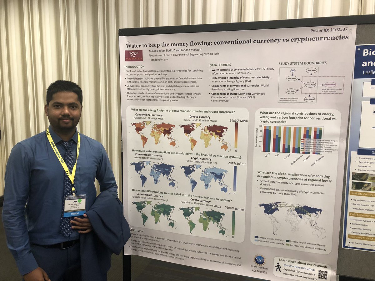 LandonMarston's tweet photo. It is great to have in person conferences again, especially for the students. Four members of my group presented this week at #EWRI2022 and did a great job! https://t.co/V1MPWMdnub