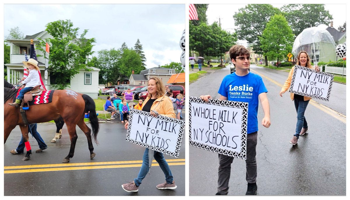 Great fun spreading the word for whole milk in schools at the Cortland County Dairy Parade! #endfoodinsecurity #nofarmsnofood #farmers