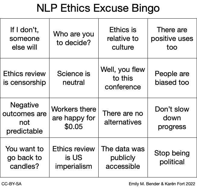 @emilymbender.bsky.social (@emilymbender) on Twitter photo <a href="/huggingface/">Hugging Face</a> One might reply: "But it wasn't that hard to build with today's technology. Someone else could do it." To this, please see #ethicsbingo square #1:
cc @KarnFort1
>> <a href="/huggingface/">Hugging Face</a> One might reply: "But it wasn't that hard to build with today's technology. Someone else could do it." To this, please see #ethicsbingo square #1:
cc @KarnFort1
>>