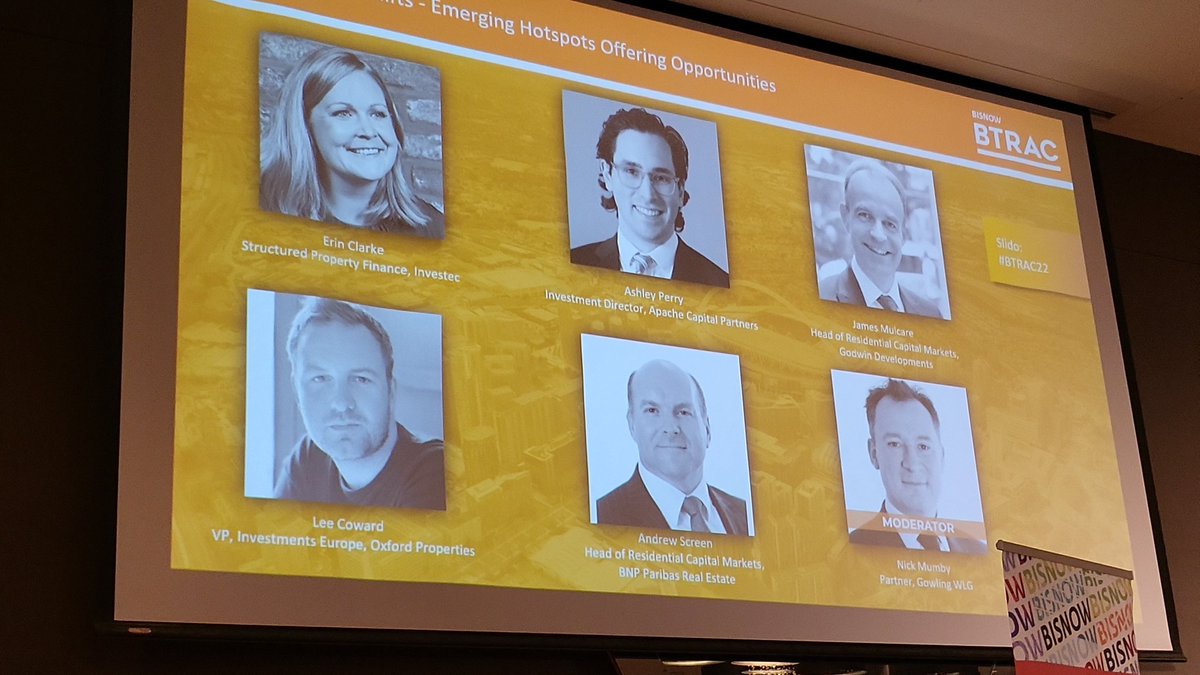 Starting with a learned panel here @Bisnow #BuildToRent Conference sponsored by @CortlandConsult with friends @AshleyPerryUK from our client @Apache_Capital @andrewscreen from @BNPParibas joining a knowledgeable panel inc. @Investec @GodwinDev @OxfordPropGroup