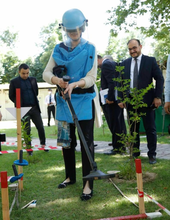 Thank you, 🇹🇯 Foreign Minister Muhriddin, for your hospitality &amp; support.

In Dushanbe, I showcased our work on water management, learned about our demining trainings at the #OSCE Border Management Staff College &amp; finally met in person our colleagues at the Programme Office. 🙏