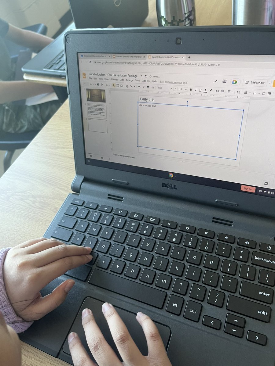 Students continuing to add details and practice their presentations! They begin Monday!!!