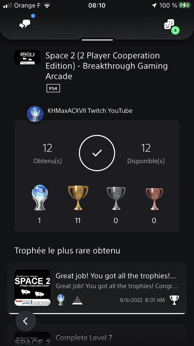 KHMaxACXVII's tweet photo. 562ème #platinumtrophy #Space2 #2PlayerCooperationEdition #BreakthroughGamingArcade #PlayStation4 #YouTube
https://t.co/6sve1BFnue
#platinumtrophies #platinumtrophieshunter #PlayStationTrophy #playstationtrophyhunter #TrophyHunting #platinumtrophyhunter #PlayStation #sony https://t.co/onas8UkIdF