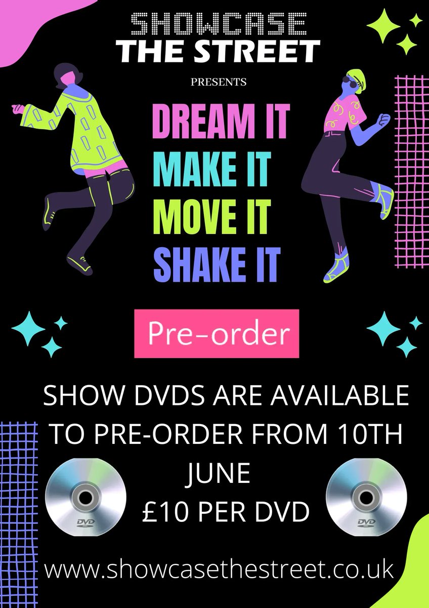 💿🎥  SHOW DVD’S 💿🎥
The shows on the 18th June will be recorded and Cost £10. 
If you would like a DVD you can order at reception in DUNDEE from next week or you can call the office on Friday 10th June between 10am and 4pm and ask to speak to EVE who will take your order.