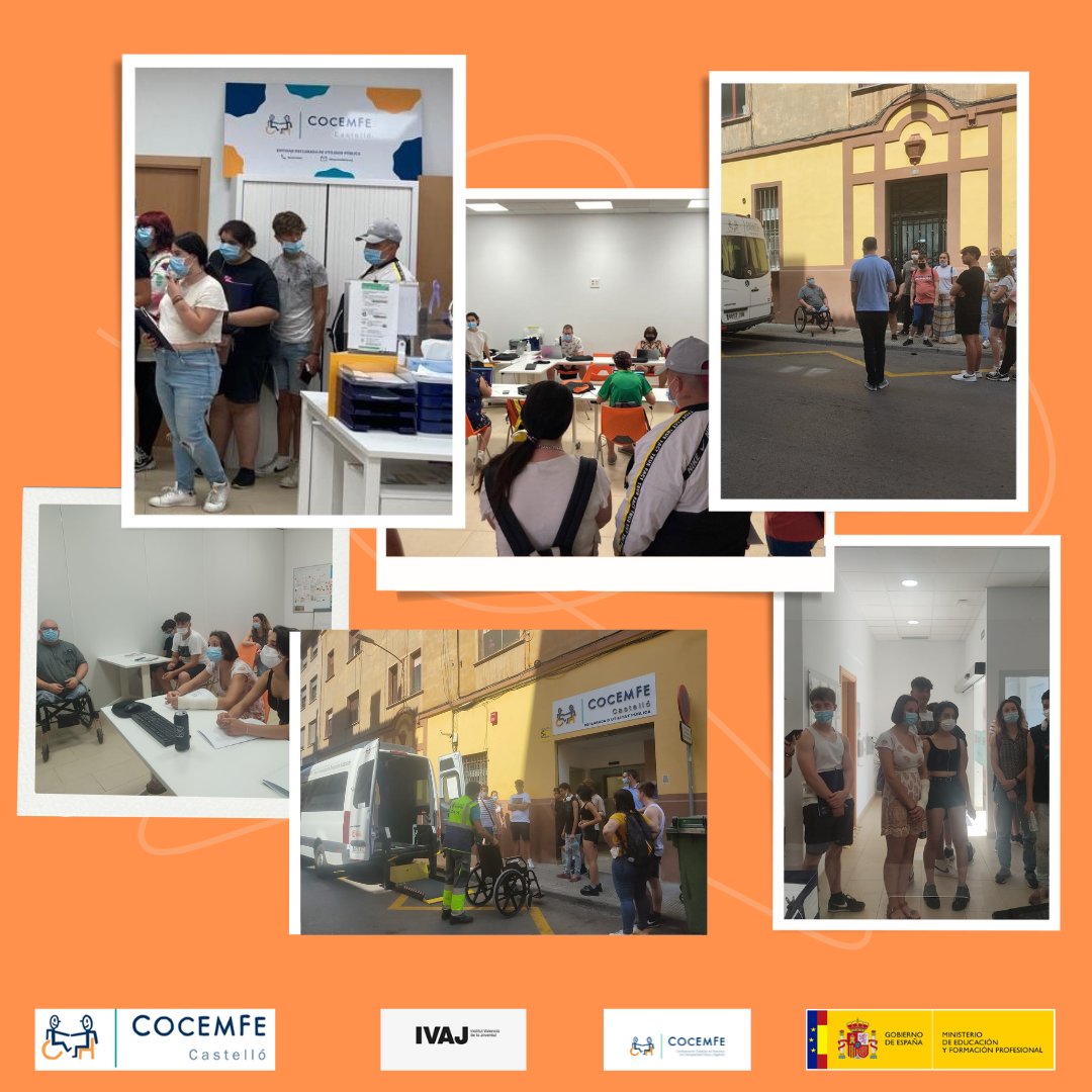 Ayer, pudimos ofrecer dos acciones formativas sobre discapacidad en COCEMFE Castelló, dos grupos de jovenes que participan en "Jove Oportunitat del IVAJ". Estas acciones son posibles por la colaboración del @ministeriodeeducación y @COCEMFEEstatal.